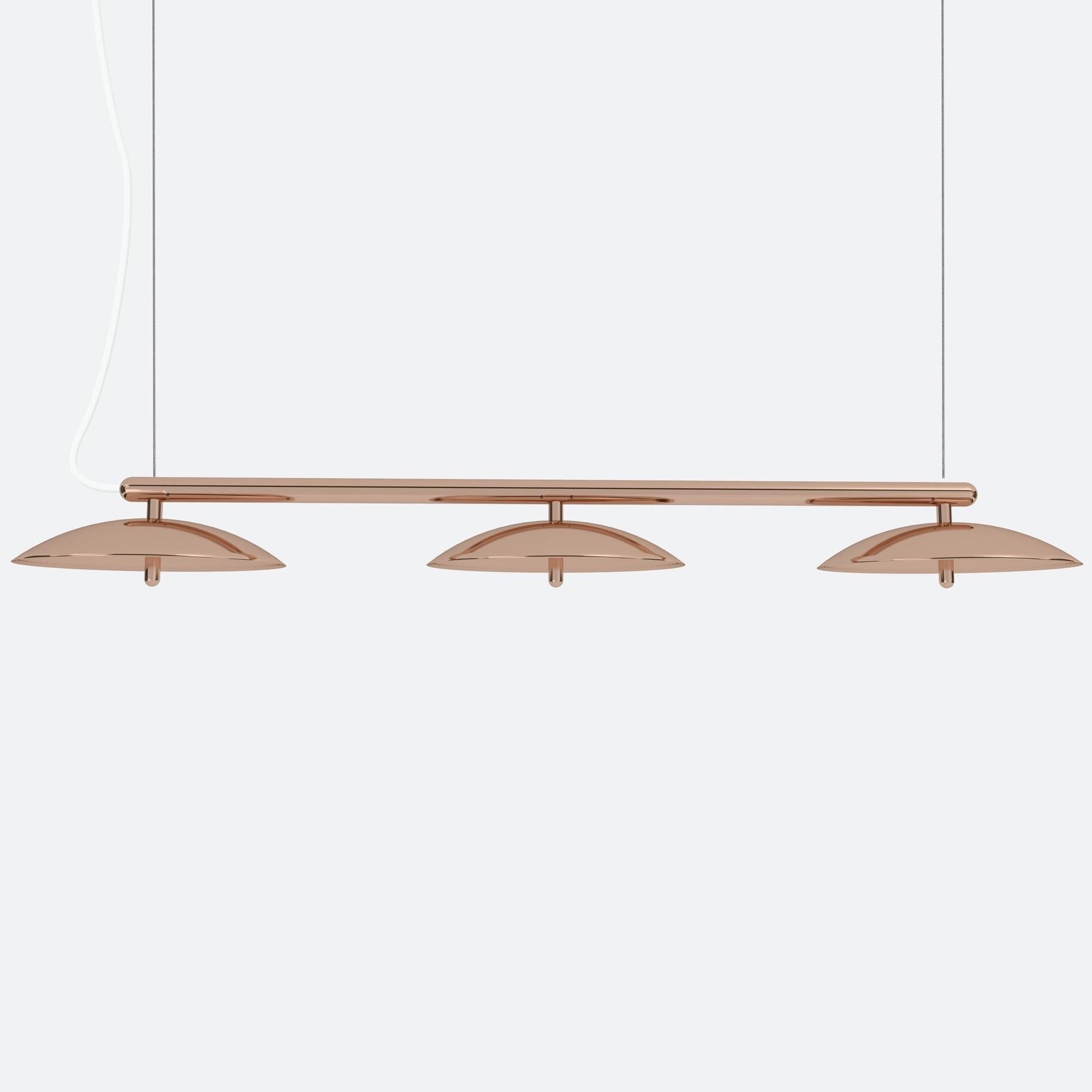 Signal Linear Pendant, Souda, Medium, Black & Copper, Made to Order For Sale 6