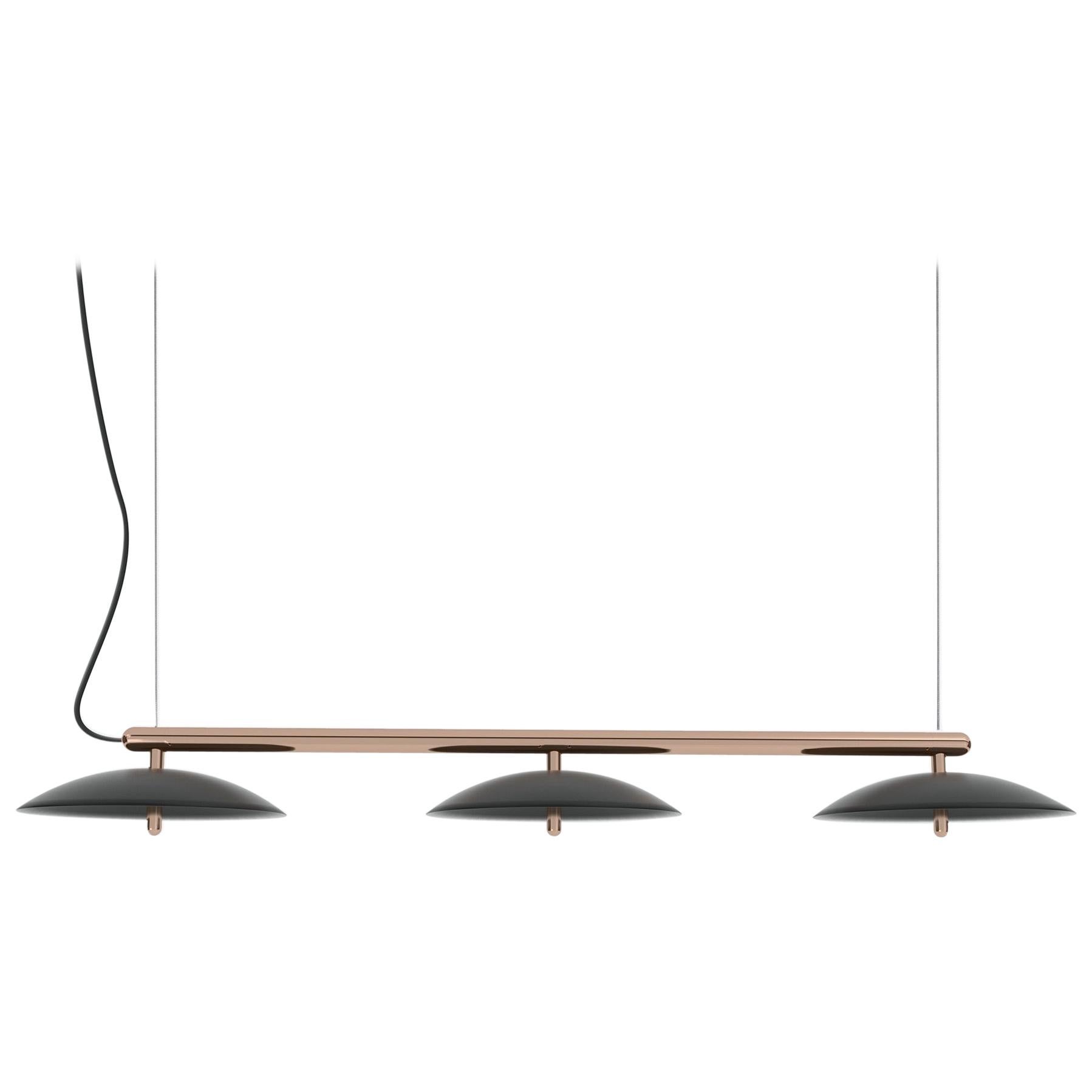 Signal Linear Pendant, Souda, Medium, Black & Copper, Made to Order For Sale