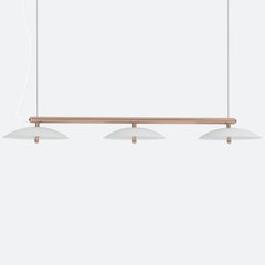 Signal Linear Pendant, Souda, Medium, White & Brass, Made to Order