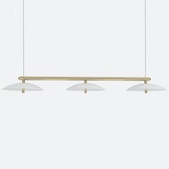 Signal Linear Pendant, Souda, Medium, White & Copper, Made to Order