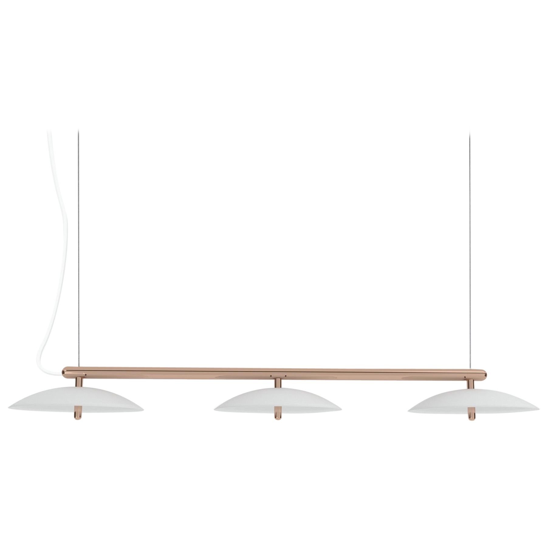 Signal Linear Pendant, Souda, Medium, White & Copper, Made to Order For Sale