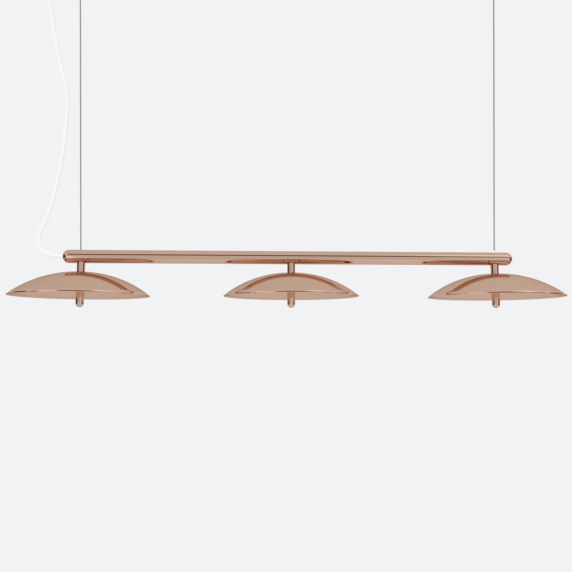 Customizable Signal Linear Pendant, Souda, Medium, White & Nickel, Made to Order For Sale 6