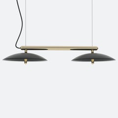 Signal Linear Pendant, Souda, Short, Black & Brass, Made to Order