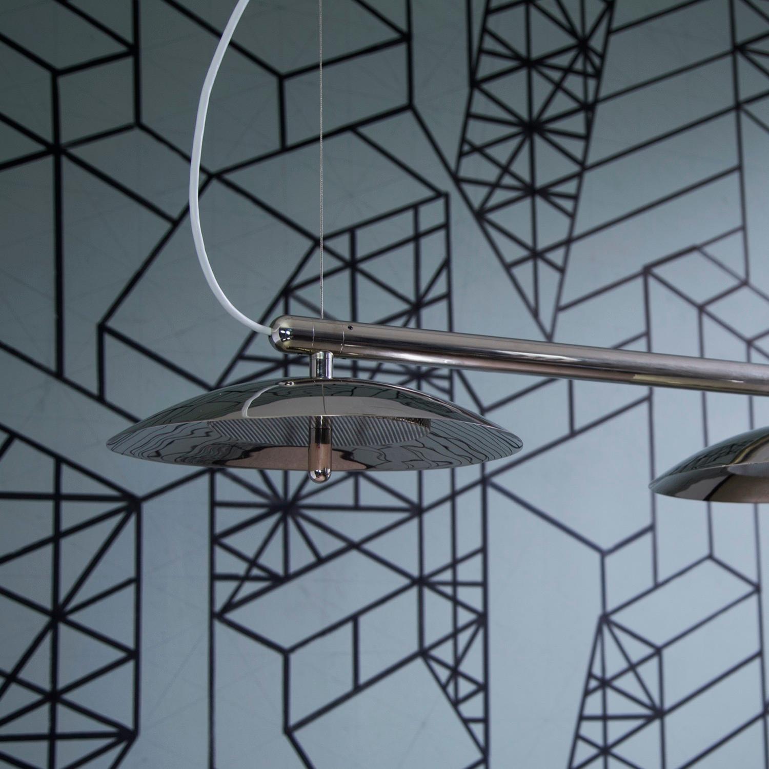 Metallo Signal Linear Pendant, Souda, Short, Black & Copper, Made to Order in vendita