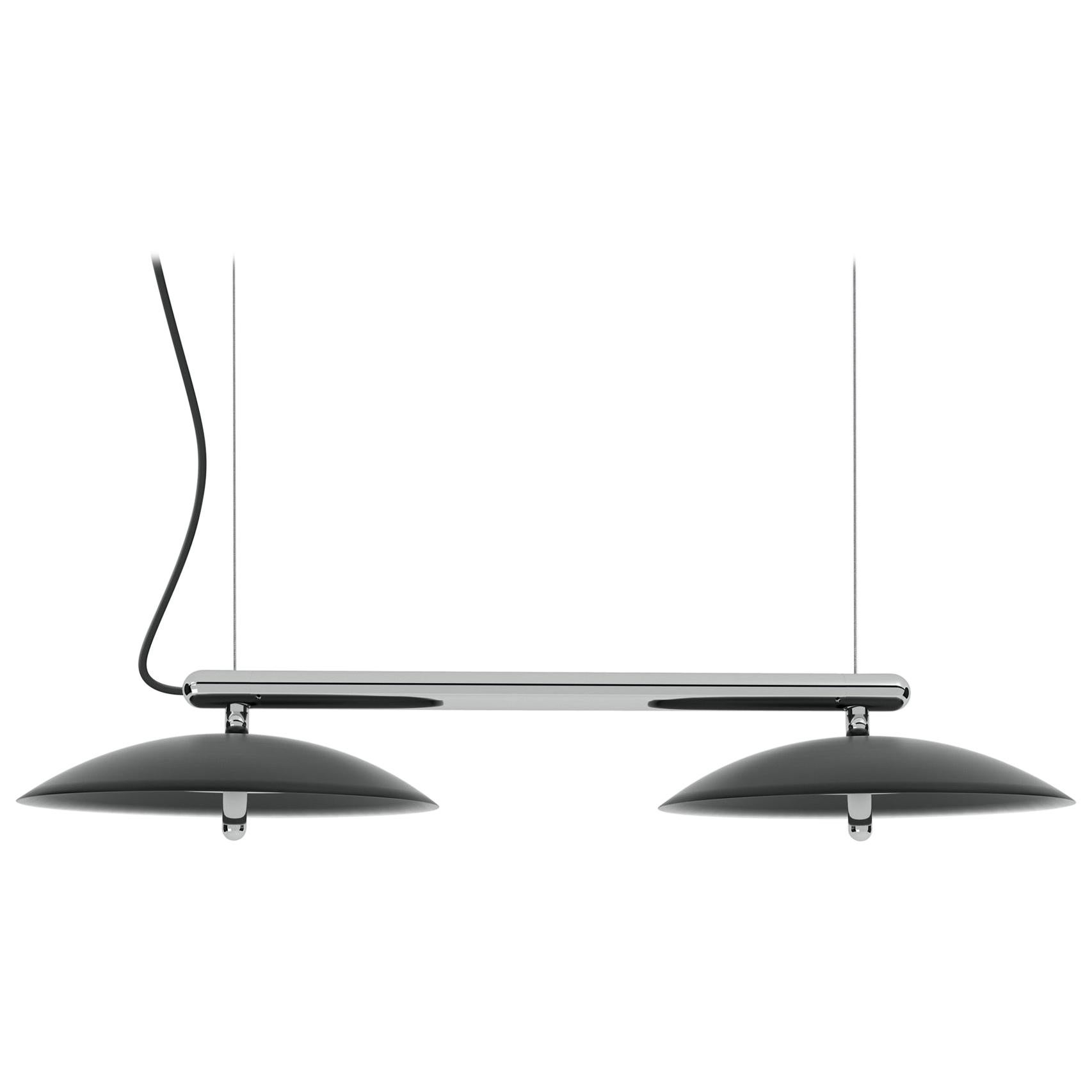 Signal Linear Pendant, Souda, Short, Black and Nickel Made to Order