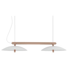 Signal Linear Pendant, Souda, Short, White & Copper, Made to Order