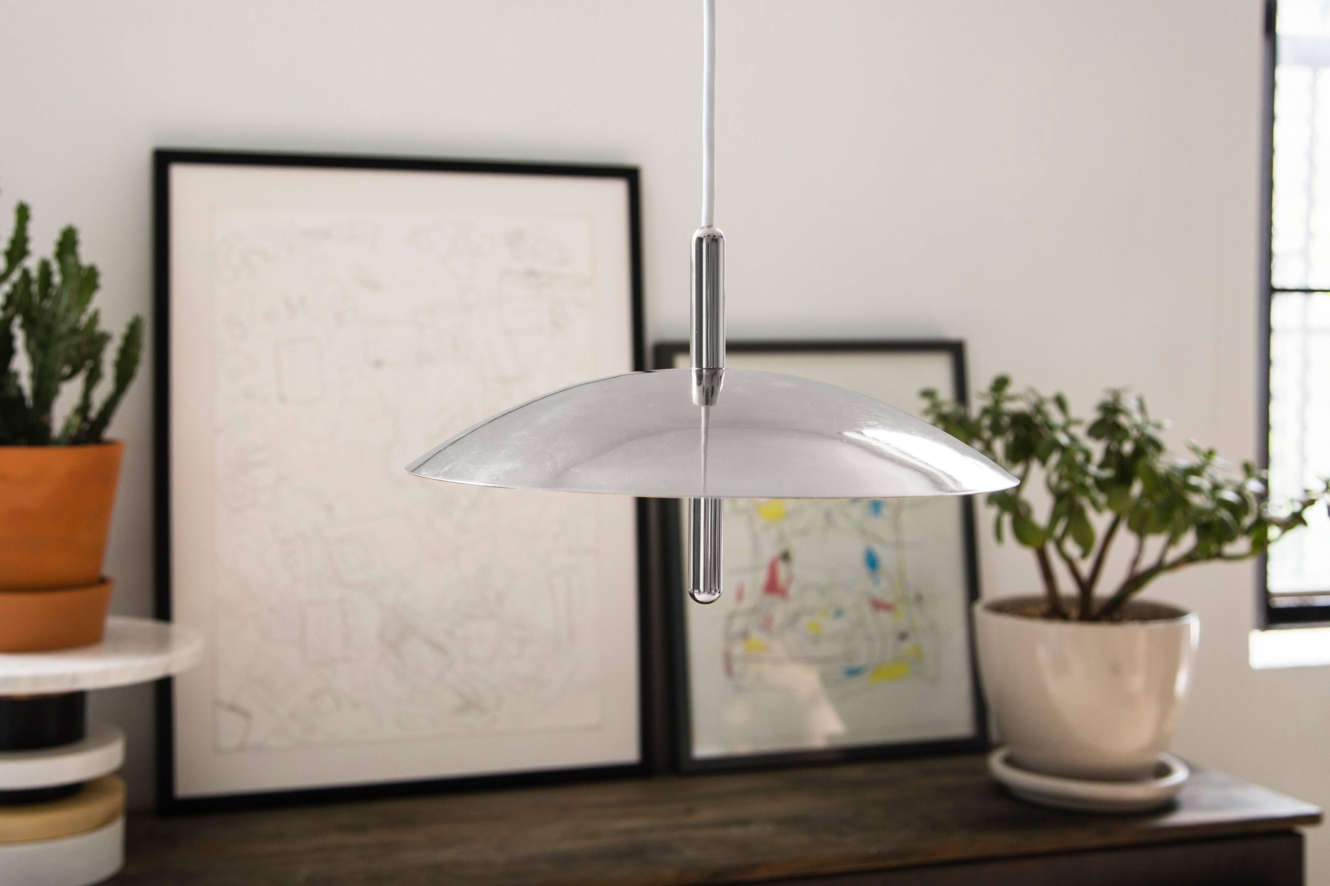 Modern Signal Pendant Light from Souda, Nickel For Sale
