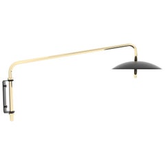 Signal Swing Arm Sconce, Black X Brass from Souda, Factory 2nd