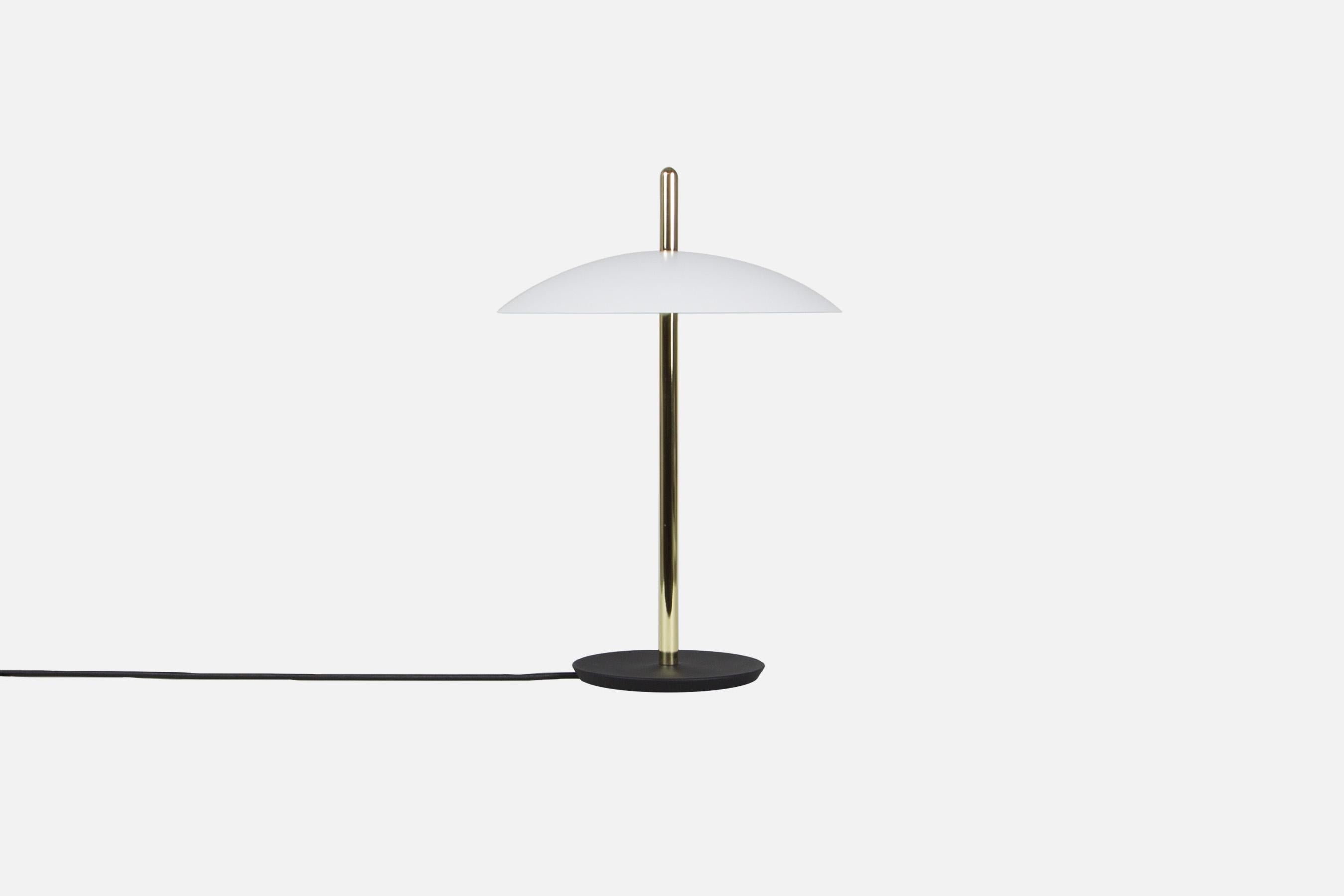 Signal Table Lamp from Souda, Nickel, Made to Order In New Condition For Sale In Brooklyn, NY