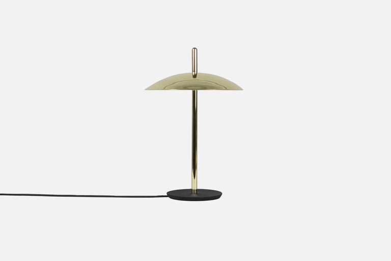 Plated Signal Table Light from Souda, Polished Brass, Made to Order For Sale