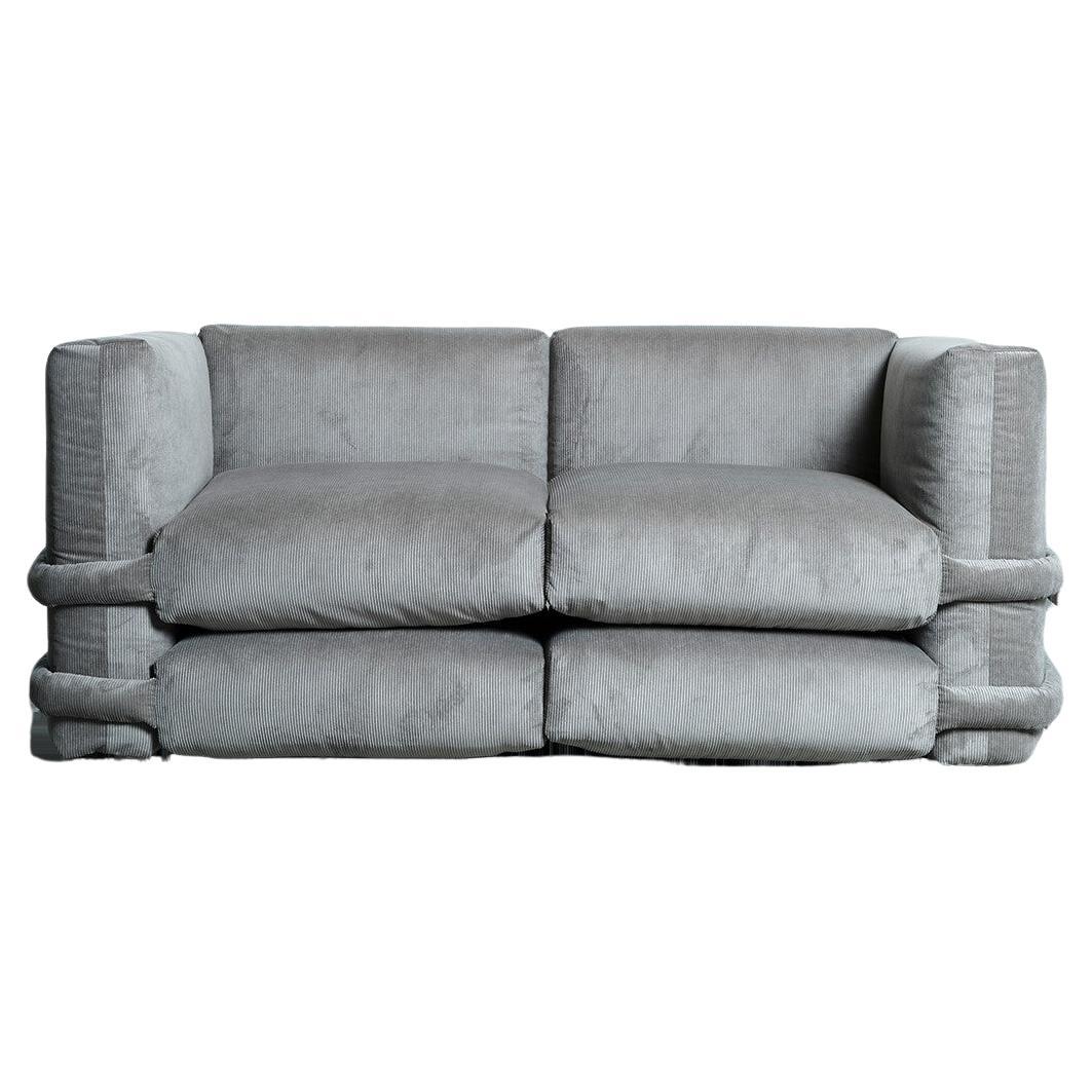 Customizable Sofa 2 modules 'Pillow' by Muller Van Severen, Ash Corduroy For Sale
