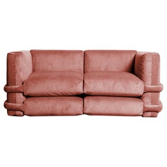 Customizable Sofa 2 modules 'Pillow' by Muller Van Severen, Coral Corduroy