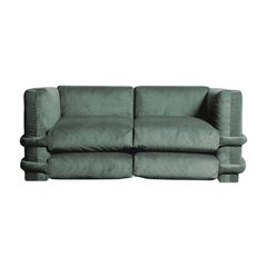 Canapé personnalisable 2 modules 'Pillow' by Muller Van Severen, Forest Corduroy