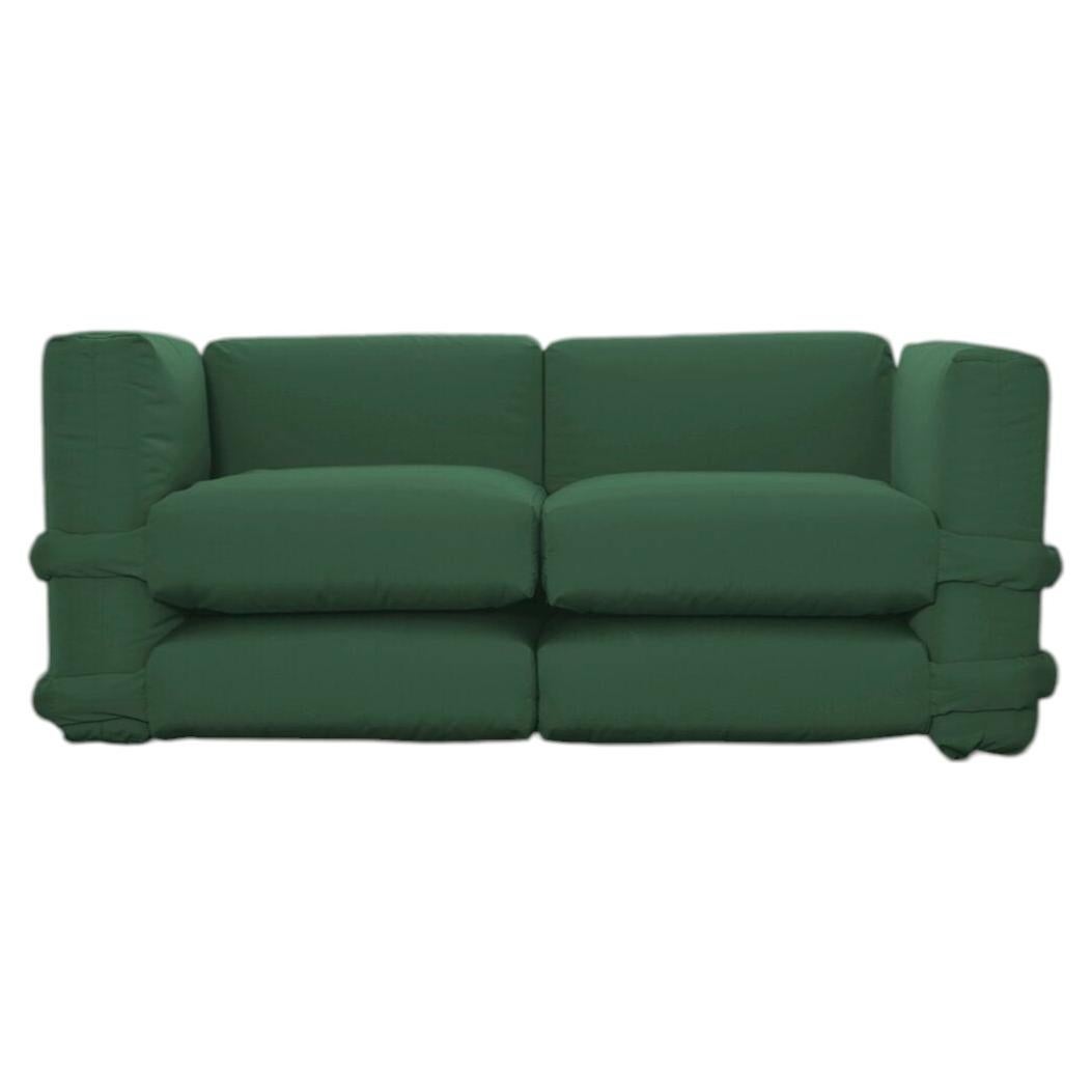 Customizable Sofa 2 modules 'Pillow' by Muller Van Severen, Forest Green Canvas For Sale