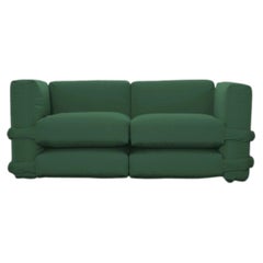 Customizable Sofa 2 modules 'Pillow' by Muller Van Severen, Forest Green Canvas