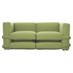 Customizable Sofa 2 modules 'Pillow' by Muller Van Severen, Green Tea Canvas