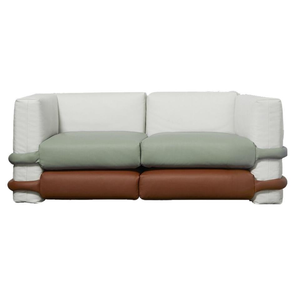 Customizable Sofa 2 modules 'Pillow' by Muller Van Severen, Leather