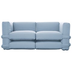 Customizable Sofa 2 modules 'Pillow' by Muller Van Severen, Light Blue Cotton