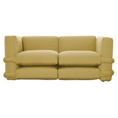 Customizable Sofa 2 modules 'Pillow' by Muller Van Severen, Yellow Canvas