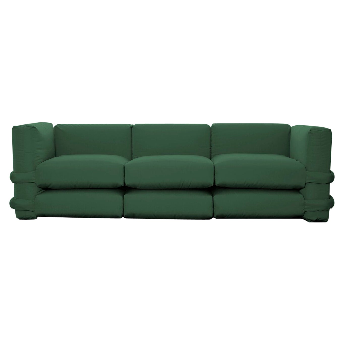 Customizable Sofa 3 modules 'Pillow' by Muller Van Severen, Forest Green Canvas For Sale