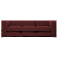 Sofá personalizable 3 módulos 'Almohada' de Muller Van Severen, Lienzo granate