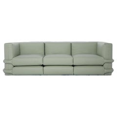 Anpassbares Sofa 3 Module 'Pillow' von Muller Van Severen, Grünes Leder