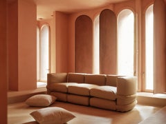 Canapé personnalisable 3 modules 'Pillow' par I Muller Van Severen, Green Tea Canvas