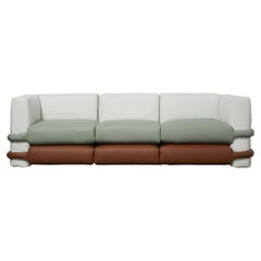 Customizable Sofa 3 modules 'Pillow' by Muller Van Severen, Leather