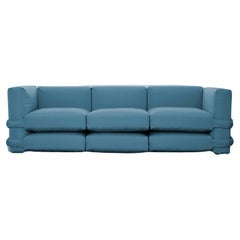 Customizable Sofa 3 modules 'Pillow' by Muller Van Severen, Navy Blue