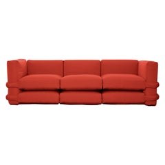 Canapé personnalisable 3 modules 'Pillow' par Muller Van Severen, coton rouge