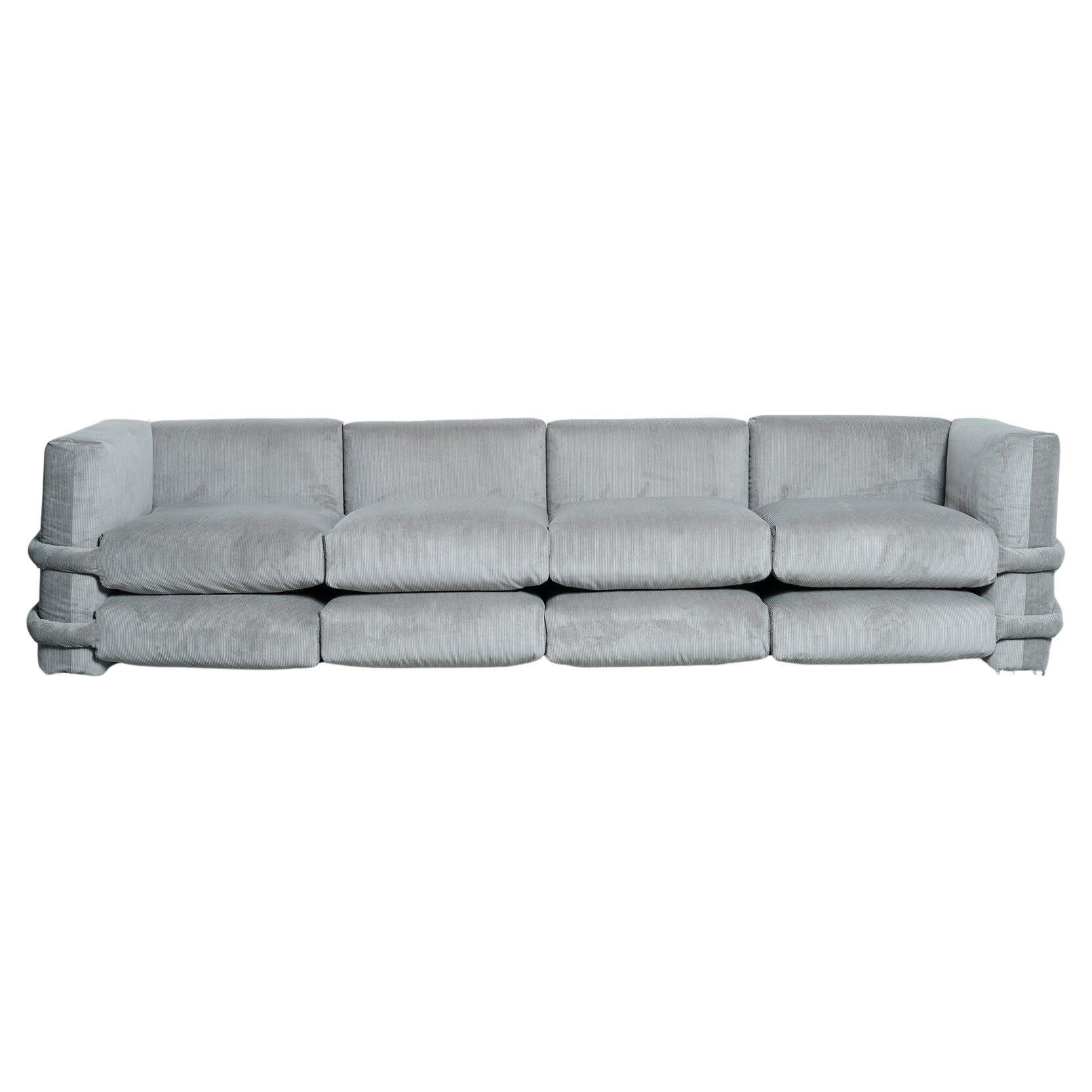 Canapé personnalisable 4 modules 'Pillow' by Muller Van Severen, Ash Corduroy