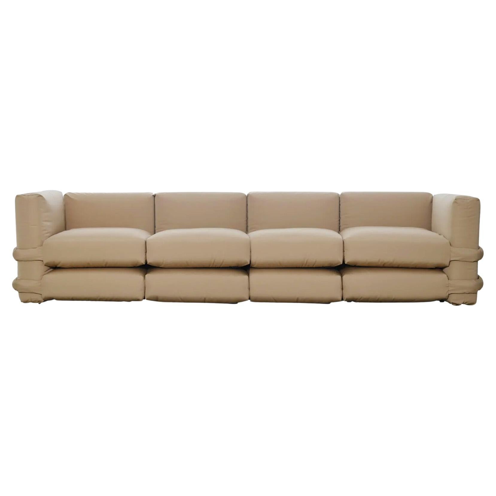 Customizable Sofa 4 modules 'Pillow' by Muller Van Severen, Beige Canvas