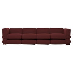 Customizable Sofa 4 modules 'Pillow' by Muller Van Severen, Garnet Canvas