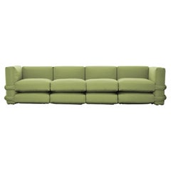 Customizable Sofa 4 modules 'Pillow' by Muller Van Severen, Green Tea Canvas