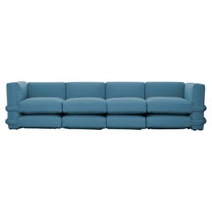 Customizable Sofa 4 modules 'Pillow' by Muller Van Severen, Navy Blue Canvas