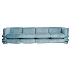 Customizable Sofa 4 modules 'Pillow' by Muller Van Severen, Sky Corduroy