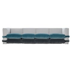 Anpassbares Sofa 4 Module 'Pillow' von Muller Van Severen, Samt