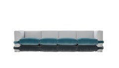 Customizable Sofa 4 modules 'Pillow' by Muller Van Severen, Velvet