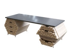 Bureau Fractal personnalisable en teck massif