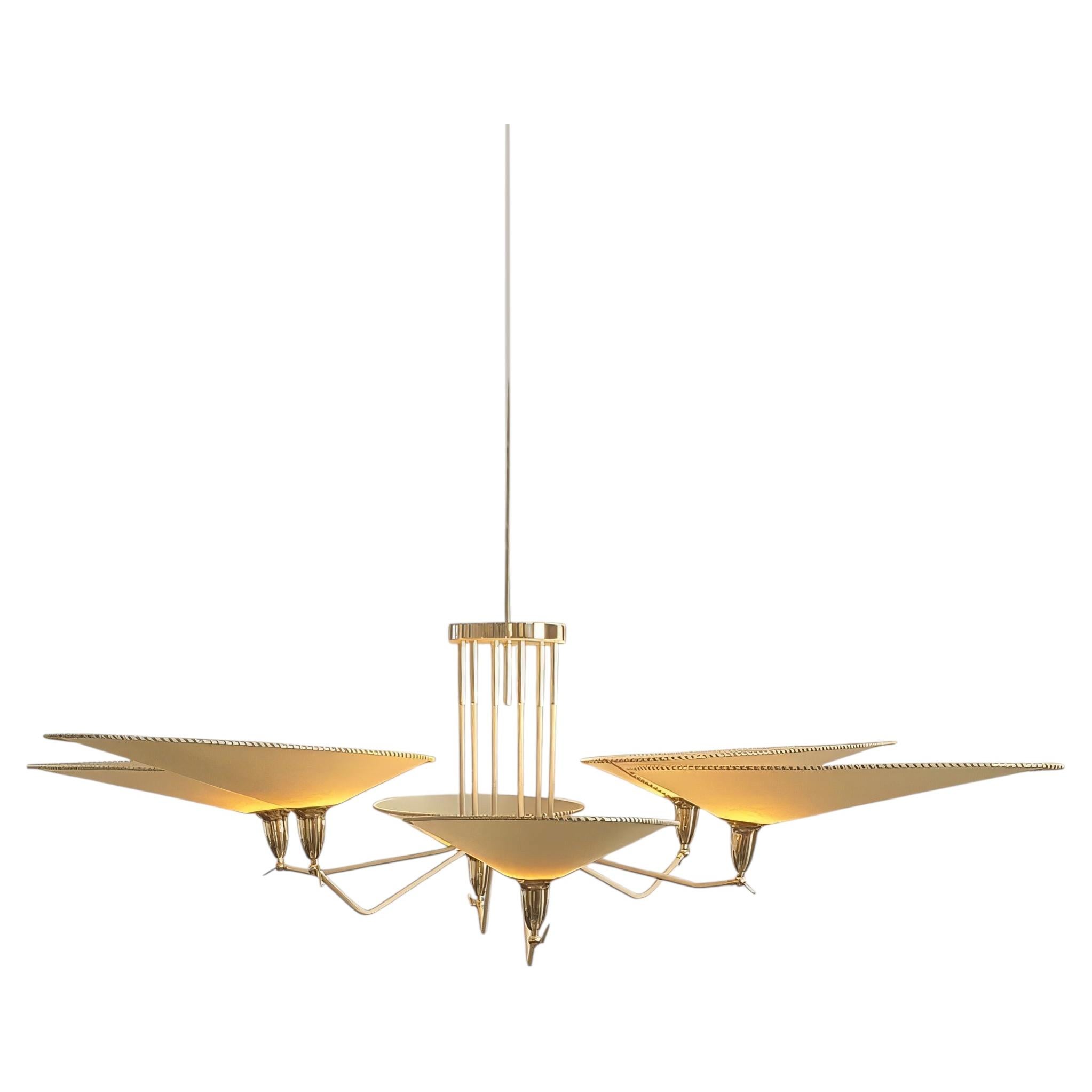 Customizable Spider 200 parchment ceiling light by Diego Mardegan