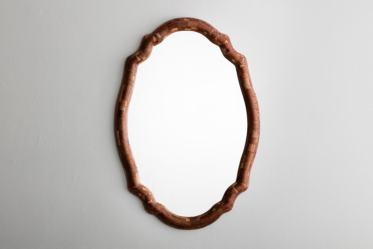 Shown here in salvaged Mahogany with a 