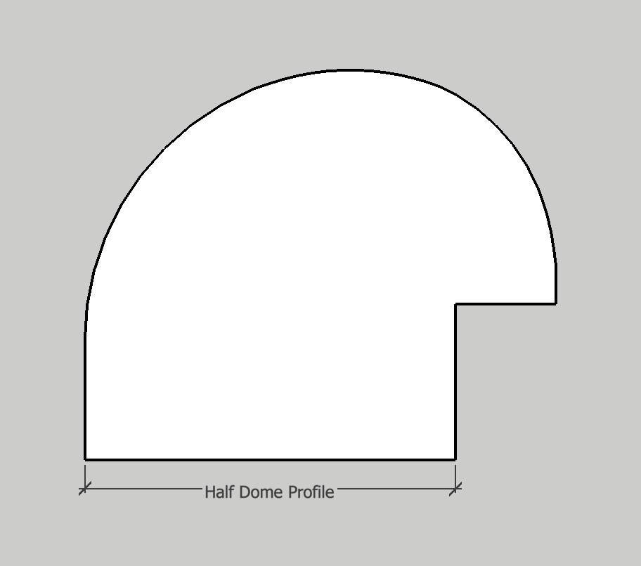 Carved Customizable, STACKED Scalloped Mirror, Salvaged Mahogany with Half Dome Profile For Sale