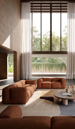 Customizable Tacchini Le Mura Modular 3 Seater Sofa by Mario Bellini