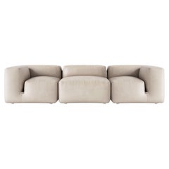 Customizable Tacchini Le Mura Modular 3 Seater Sofa by Mario Bellini