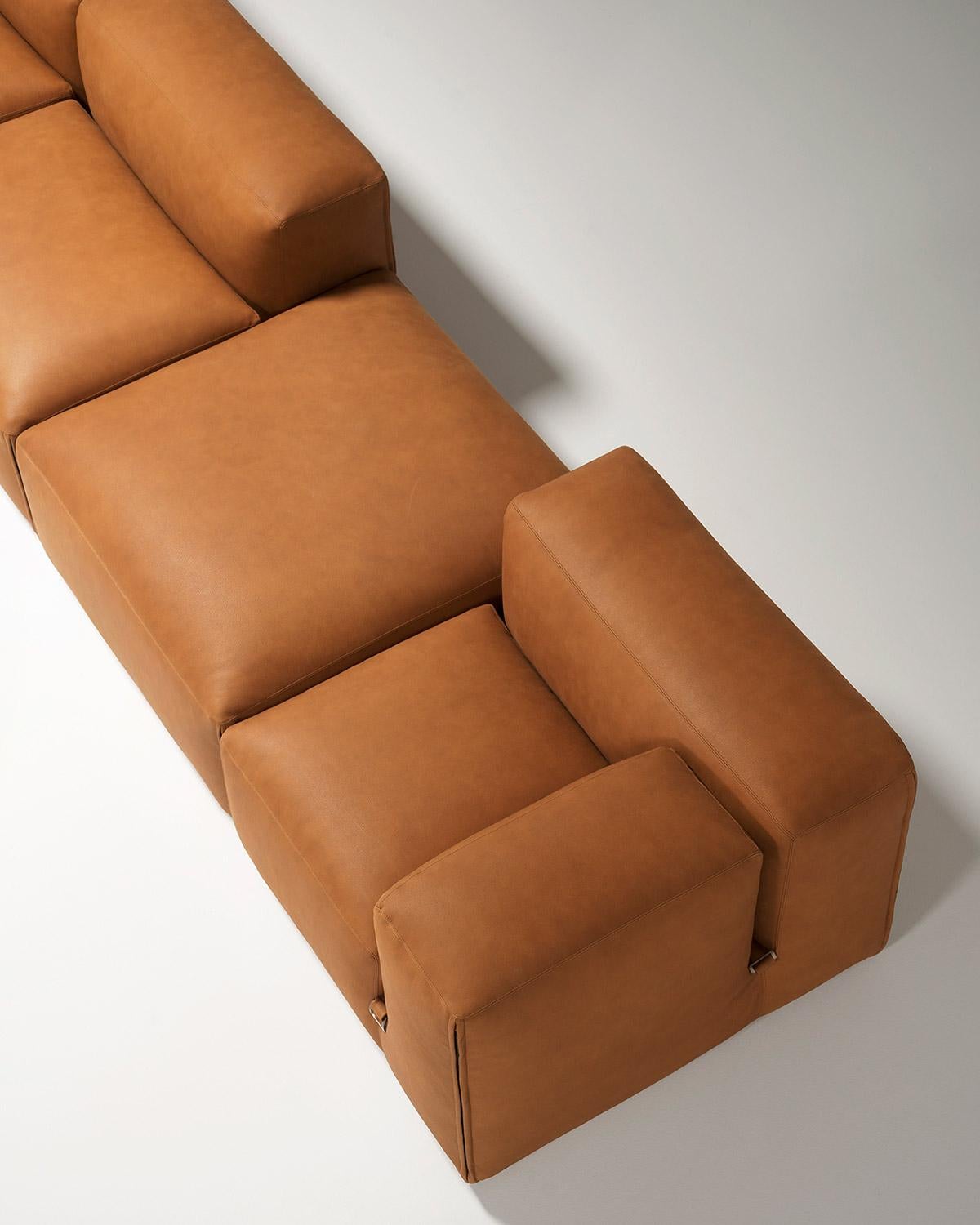 Canapé modulaire personnalisable Tacchini Le Mura conçu par  Mario Bellini en vente 6