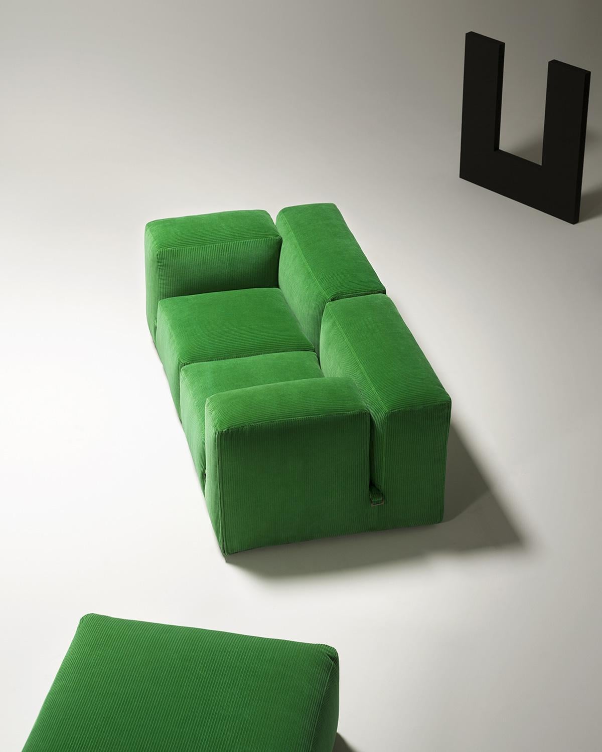 Modulares Tacchini Le Mura-Sofa, anpassbar, entworfen von Mario Bellini im Angebot 8