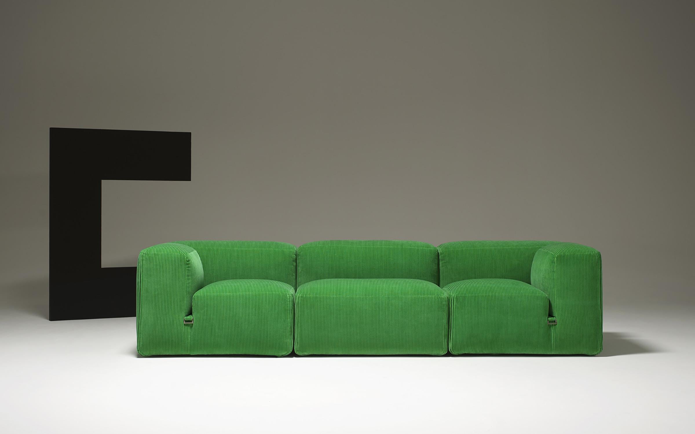 Modulares Tacchini Le Mura-Sofa, anpassbar, entworfen von Mario Bellini im Angebot 10