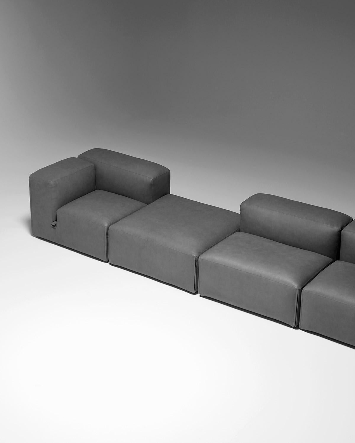Textile Customizable Tacchini Le Mura Modular Sofa Designed by Mario Bellini For Sale