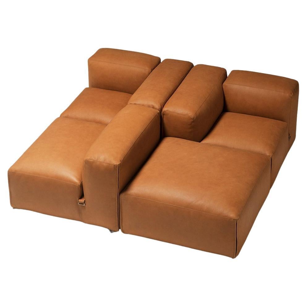 Customizable Tacchini Le Mura Modular Sofa Designed by Mario Bellini