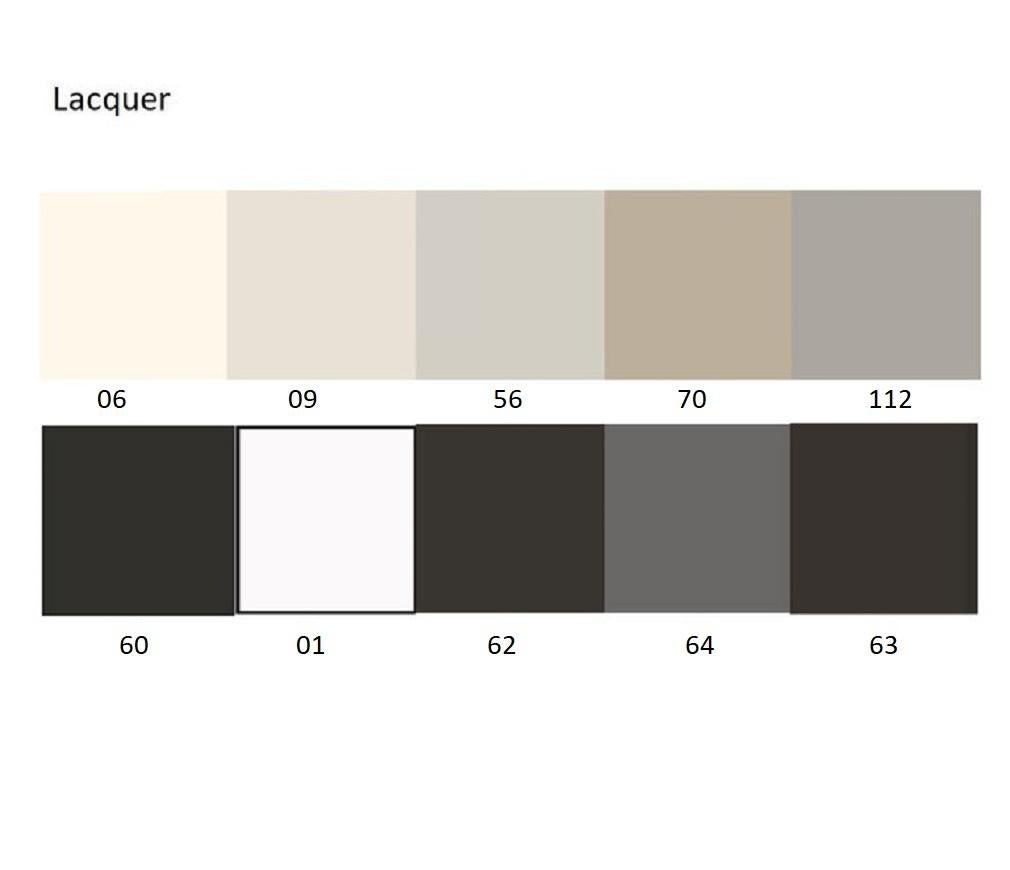Contemporary Customizable Two-Tone Sideboard: High Gloss Greige Lacquer & Rich Eucalyptus For Sale